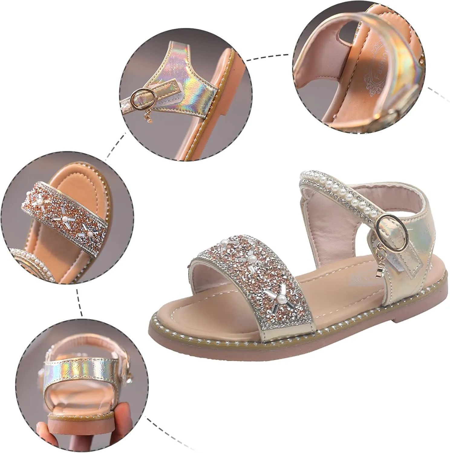 2 Flip Flops Toddler Girl Sandals Easter Flower Girl Dress Shoes Open Toe Little Kid Big Girl Slippers Size 6