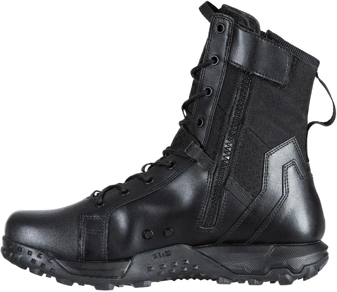 5.11 Tactical Mens A/T All-Terrain 8-Inch Side Zip Boots, Full-Length Side Zipper, Slip Resistant, Style 12431