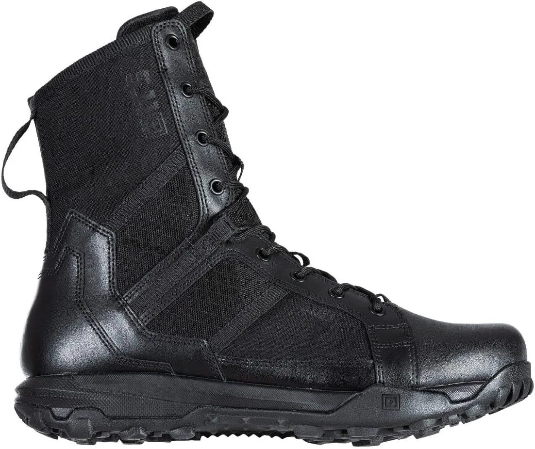 5.11 Tactical Mens A/T All-Terrain 8-Inch Side Zip Boots, Full-Length Side Zipper, Slip Resistant, Style 12431