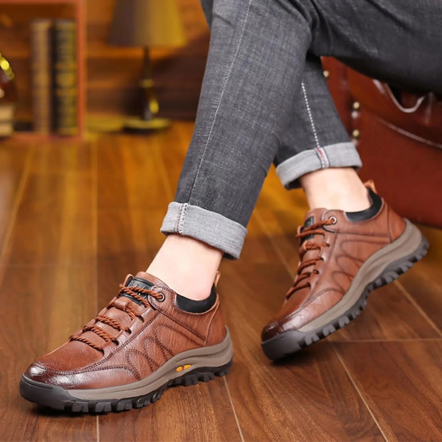 and Winter Single Cotton Casual Shoes Men's Hiking Sneakers Cotton Shoes Thickened and Warm Street Men
