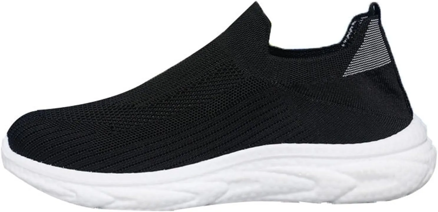 Autumn and Summer Men Sports Shoes Flat Bottom Lightweight Mesh Breathable Slip On Comfortable Fashion Canvas Shoes