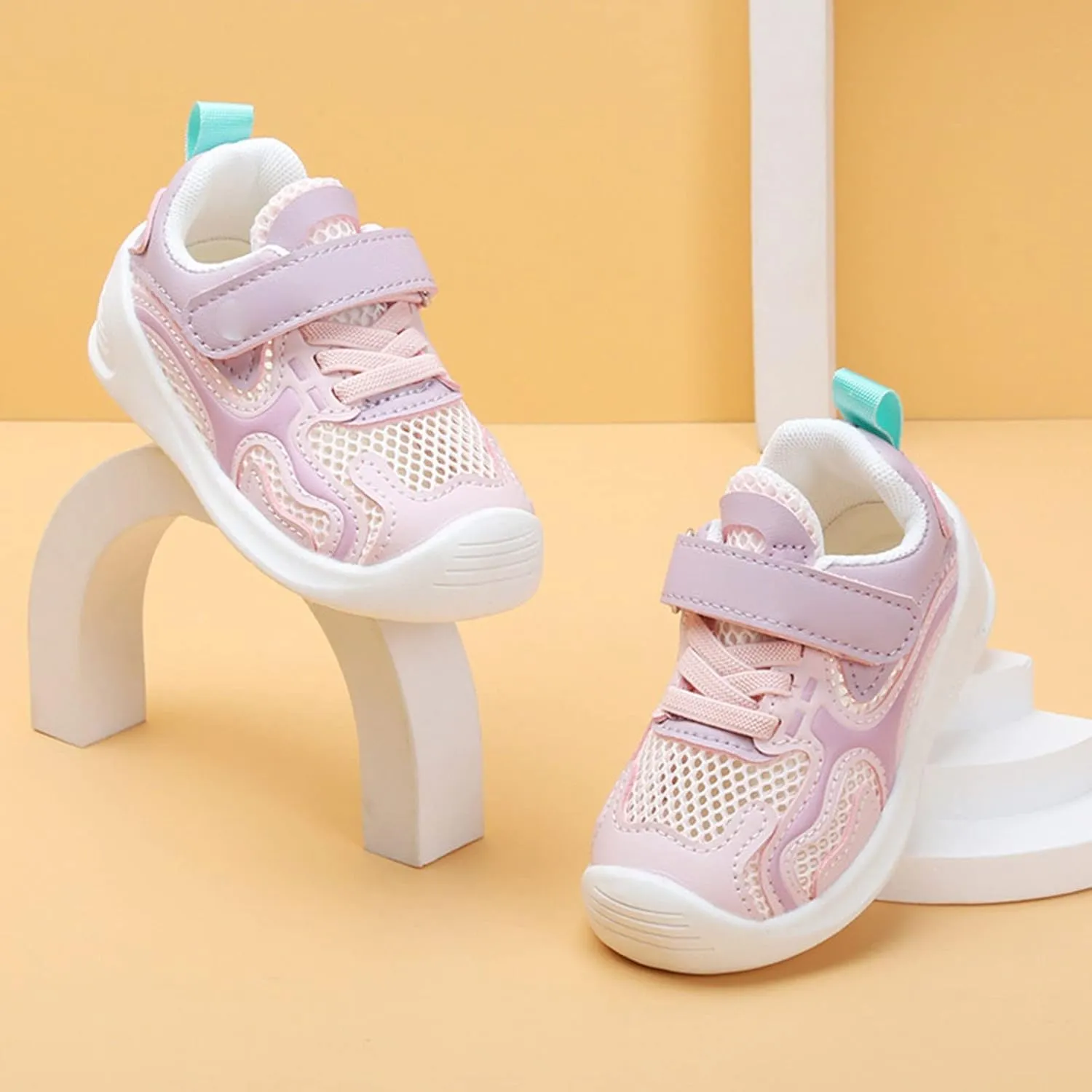 Baby Boys Girls Toddler Mesh Sneakers Lightweight Non Slip Infant First Walking Shoes Hollow Breathable Trainers