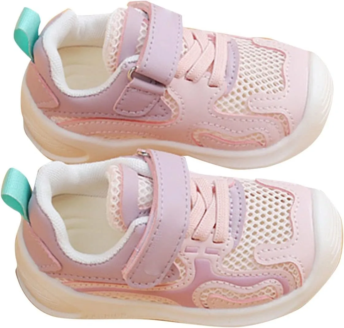 Baby Boys Girls Toddler Mesh Sneakers Lightweight Non Slip Infant First Walking Shoes Hollow Breathable Trainers