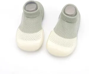 Baby Sock Shoes Infant Boys Girls Socks Shoes Toddler Fleece Warm Floor Socks Non Slip Prewalker Shoes White Shoes B