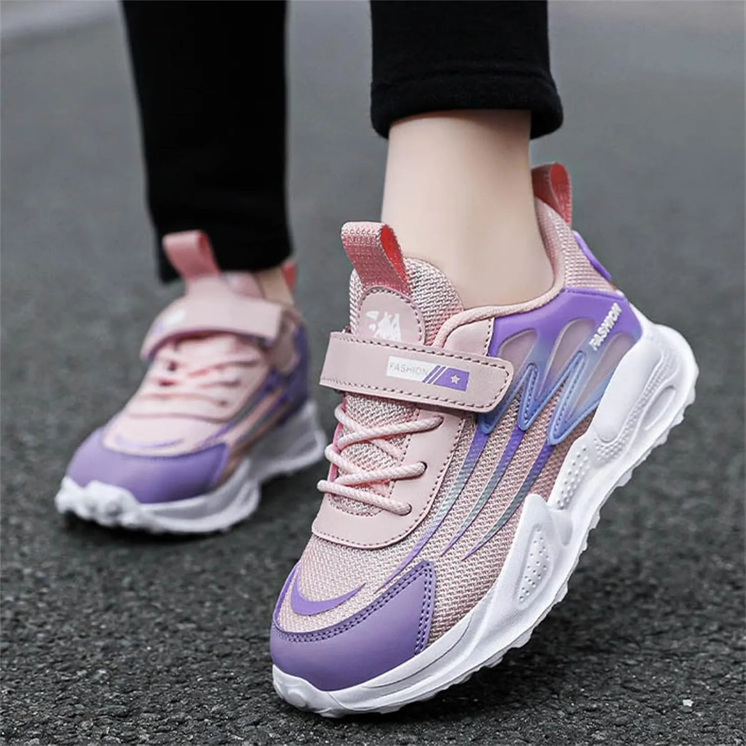 Big Girls Basketball Sneakers Lightweight Breathable Non Slip Comfortable Casual Running Walking Soccer Sport Shoes