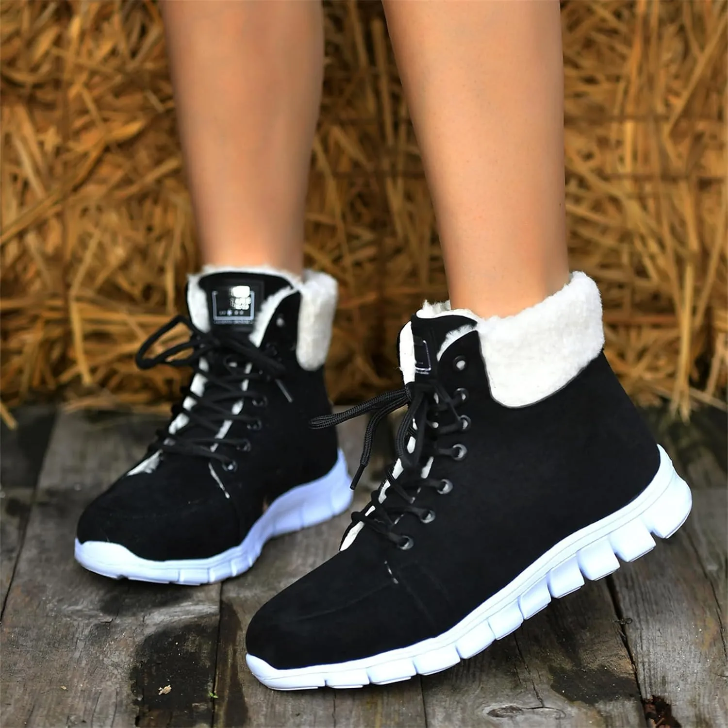 Boots For Women 2024 Ankle Booties Warm Fur Lined Winter Snow Outdoor Short Booties Fashion Slip On Loafers Shoes