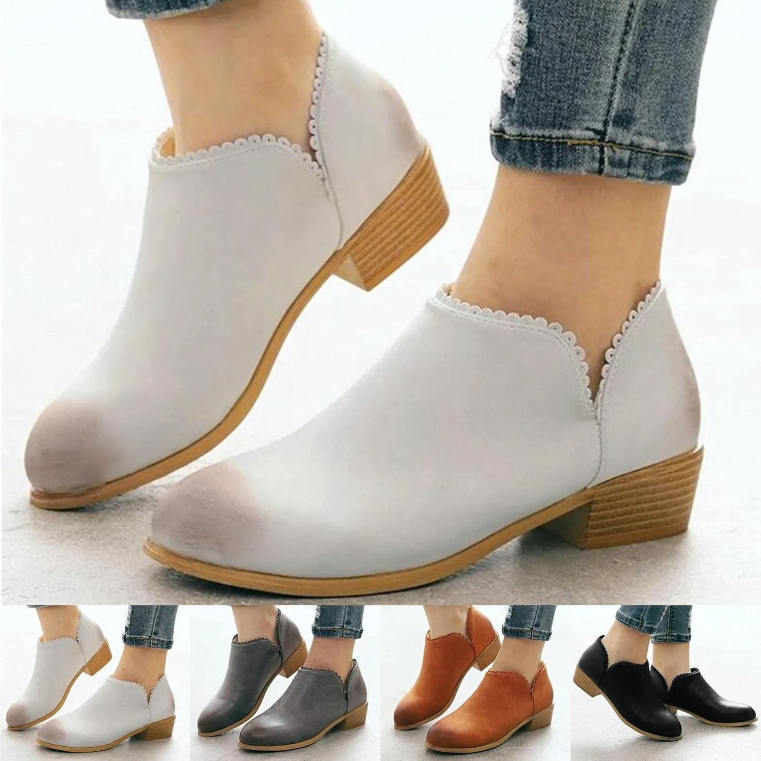 Boots for Women,Over The Knee Boots Combat Style Hiking Boots Motorcycle Boots Classic Lace Up Low Heel Shoes Retro Shoes