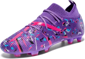 Boys Girls Soccer Cleats Youth Firm Groud Athletic Outdoor Trainning Football Soccer Shoes for Mens Womens