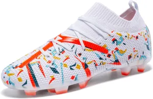 Boys Girls Soccer Cleats Youth Firm Groud Athletic Outdoor Trainning Football Soccer Shoes for Mens Womens