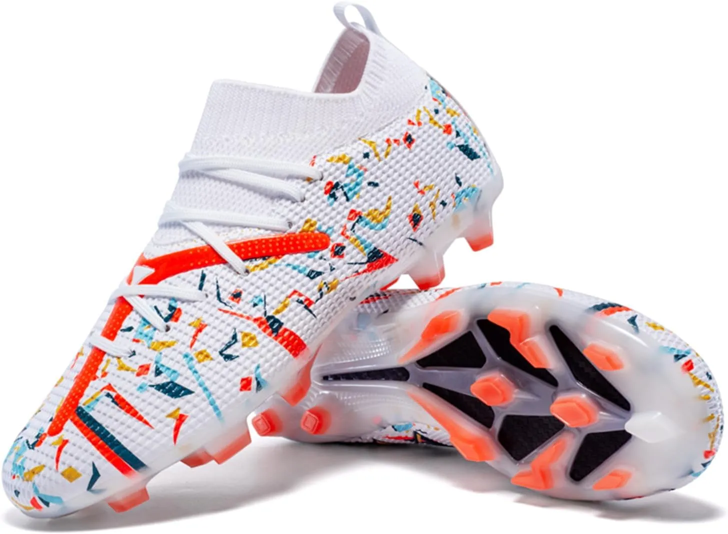 Boys Girls Soccer Cleats Youth Firm Groud Athletic Outdoor Trainning Football Soccer Shoes for Mens Womens