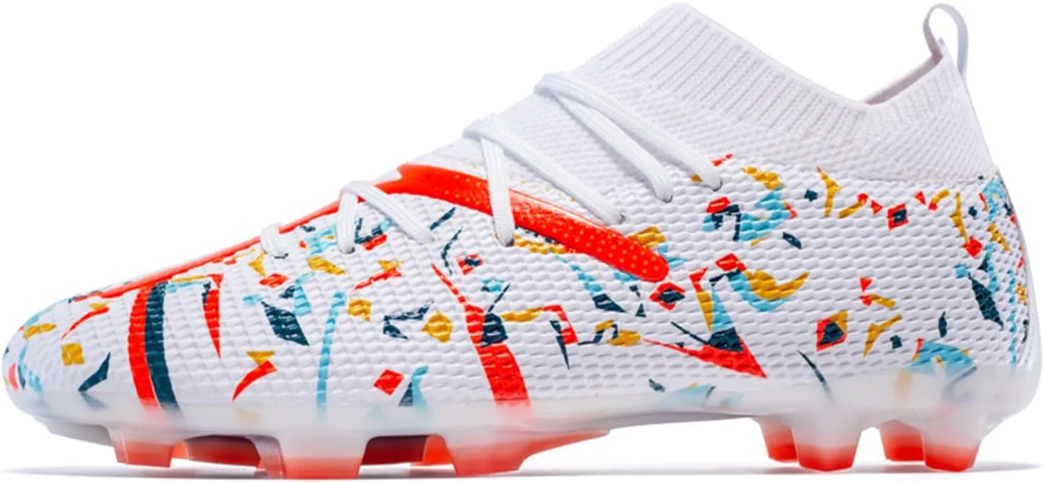 Boys Girls Soccer Cleats Youth Firm Groud Athletic Outdoor Trainning Football Soccer Shoes for Mens Womens