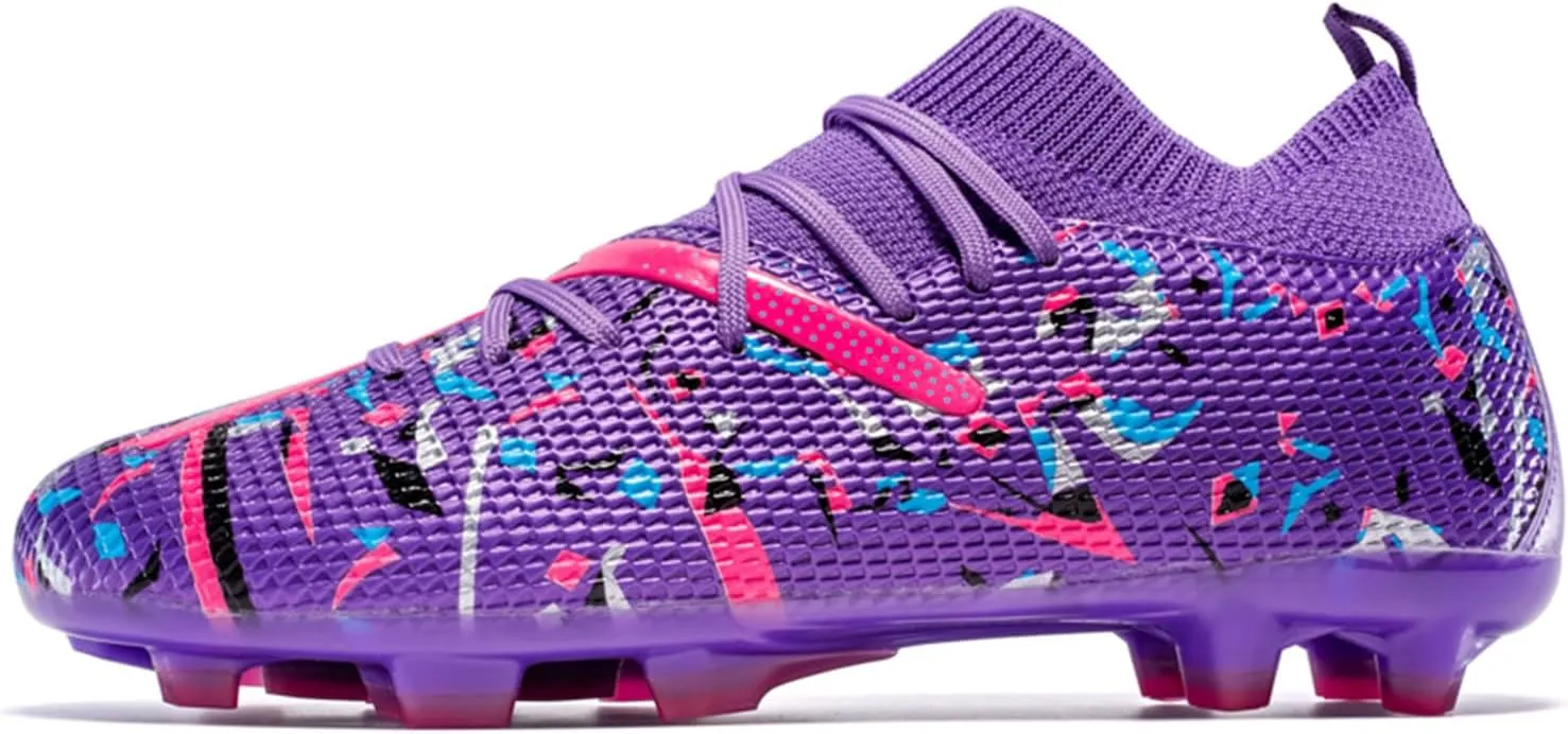 Boys Girls Soccer Cleats Youth Firm Groud Athletic Outdoor Trainning Football Soccer Shoes for Mens Womens