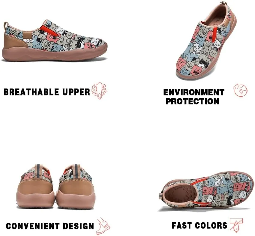 Boys Slip On Shoes Girls Loafers Cartoon Painted Sneakers