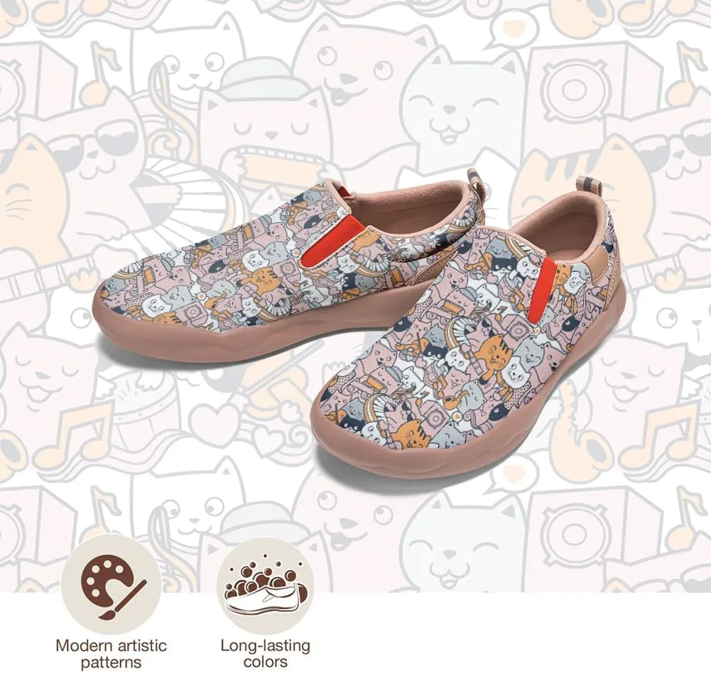 Boys Slip On Shoes Girls Loafers Cartoon Painted Sneakers