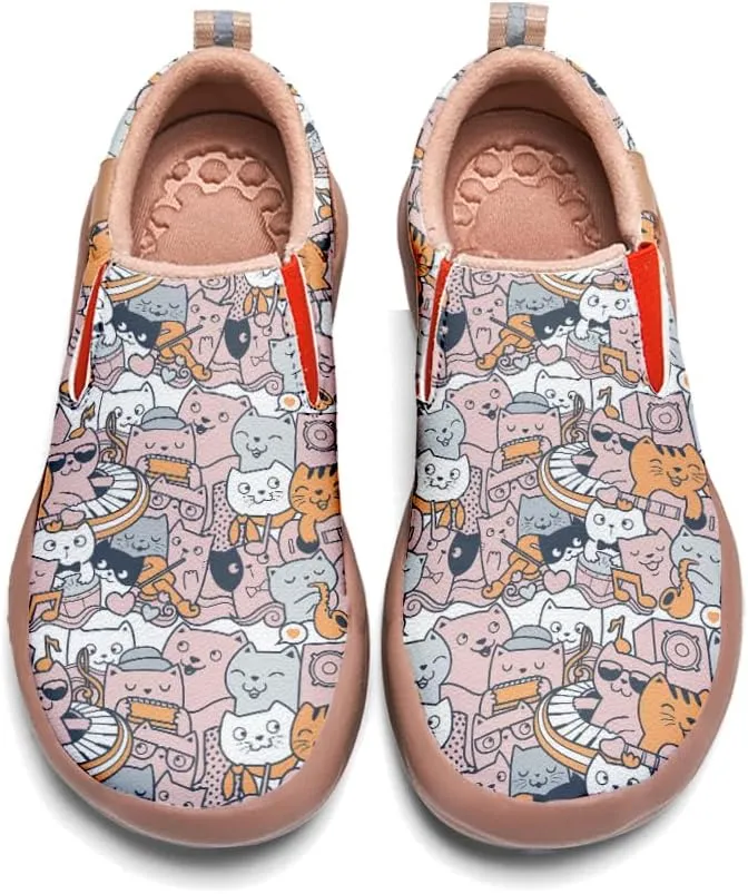 Boys Slip On Shoes Girls Loafers Cartoon Painted Sneakers
