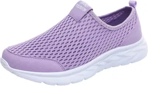 Breathable Walking Shoes for Women Stretch Cushion Sports Shoes Lightweight Flying Mesh Shoes for Elderly Women
