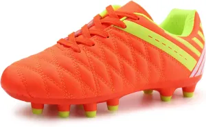 brooman Kids Athletic Soccer Cleats Boys Girls Outdoor Firm Ground Football Shoes