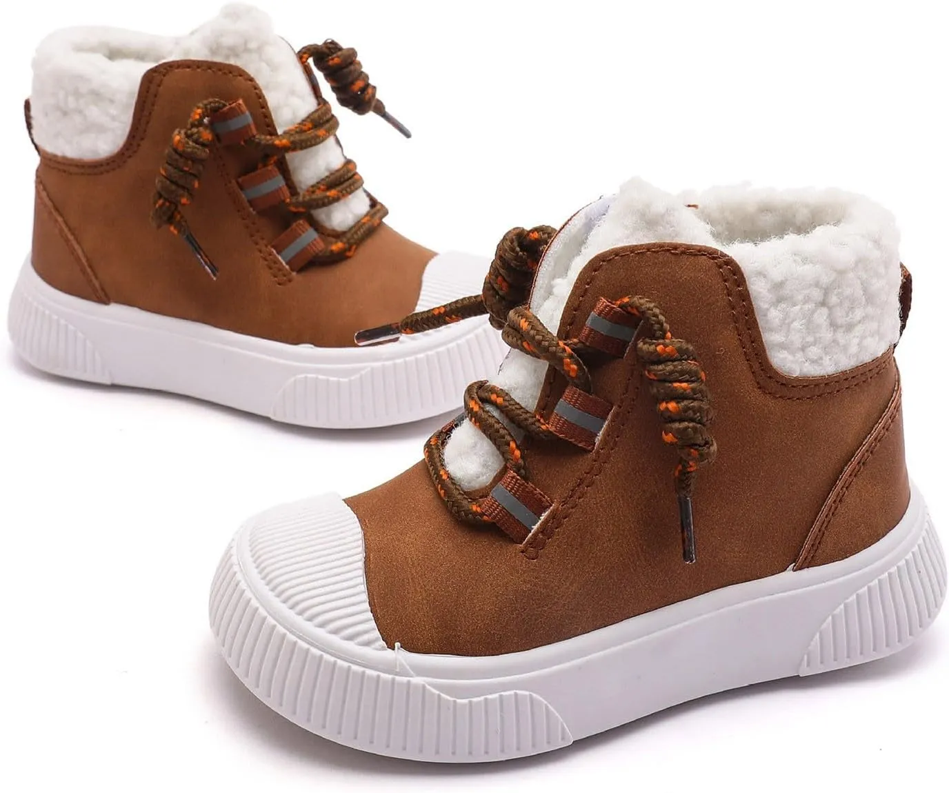 Children's Snow Boots and Winter Cotton Boots Warm Plus Cotton Shoes Leather for Baby Boys and Girls Kids Sneakers Kids