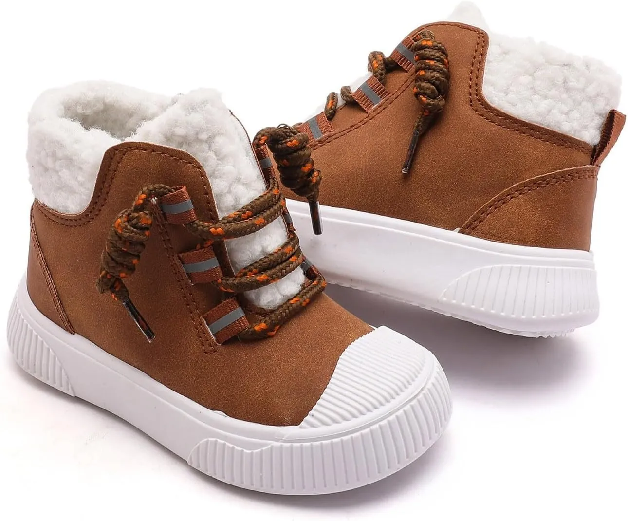 Children's Snow Boots and Winter Cotton Boots Warm Plus Cotton Shoes Leather for Baby Boys and Girls Kids Sneakers Kids