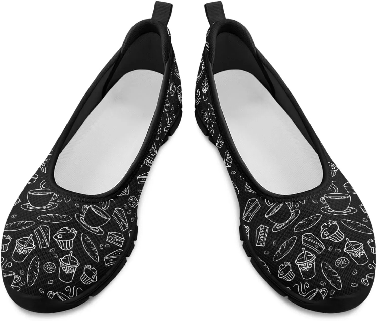 Coloranimal Loafers for Women Slip On Shoes Women Flats Shoes Travel Shoes Mesh Flats Comfortable Fashion Mesh Shoes Black Sole