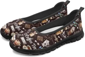 Coloranimal Loafers for Women Slip On Shoes Women Flats Shoes Travel Shoes Mesh Flats Comfortable Fashion Mesh Shoes Black Sole