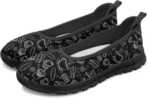 Coloranimal Loafers for Women Slip On Shoes Women Flats Shoes Travel Shoes Mesh Flats Comfortable Fashion Mesh Shoes Black Sole