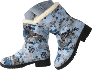 Deal Days Boots for Women Slip On Winter Warm Mid Calf Boots Snow Boots Ladies Casual Fashion Booties Ankle Boots Shoes