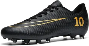 DHOVOR Soccer Cleats Men's Football Shoes Youth Lightweight Football Cleats Anti Slip Athletics Football Trainers Indoor Outdoor Soccer Shoes Men