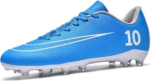 DHOVOR Soccer Cleats Men's Football Shoes Youth Lightweight Football Cleats Anti Slip Athletics Football Trainers Indoor Outdoor Soccer Shoes Men