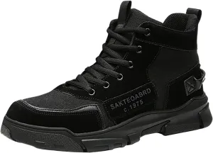 Fashion Men Breathable Comfortable Leisure Solid Color Sport Ankle Boots Climbing Shoes Composite Slip Work Boots Shoes