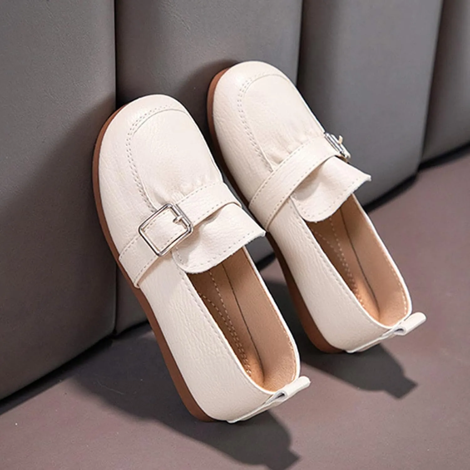Fashion Spring Summer Children's Casual Shoes Girls' Leather Shoes Flat Sole Soft Comfortable Dress Girls Boots Size 13