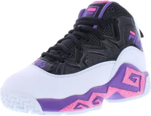Fila Mb Night Walk Girls Shoes Size 7, Color: Black/White/Purple