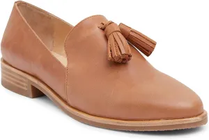 FOWT Double Tassel Trim Non-Slip Grip Sole Slip-on Low-Heel Pumps Synthetic Leather Iconic Fashion Almond Toe Shoes in Summer Spring Fall Comfort Wide Width Walking Loafers, Orange US Size 4-16 M