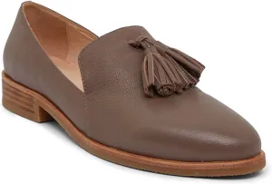 FOWT Double Tassel Trim Non-Slip Grip Sole Slip-on Low-Heel Pumps Synthetic Leather Iconic Fashion Almond Toe Shoes in Summer Spring Fall Comfort Wide Width Walking Loafers, Orange US Size 4-16 M