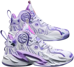 Friction Sound Non-Slip and wear-Resistant, Lightweight and Breathable, high-top Youth Basketball Shoes