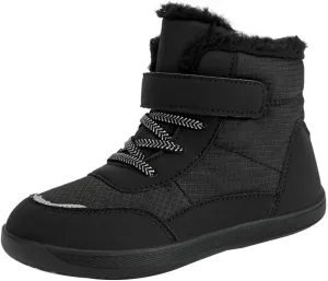 Fuzzy Snow Boots For Big Kids Open Toe Winter Shoes Outdoor Ski Non Slip Warm Booties Ankle Barefoot Flat Shoes