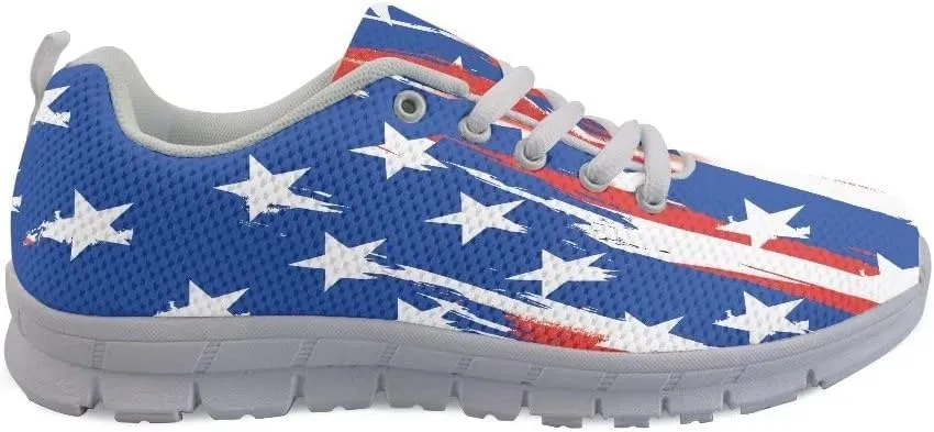 GIFTPUZZ Men Running Shoes Lace Up Athletic Mesh Breathable Casual Sneakers