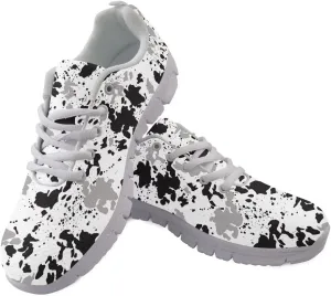 GIFTPUZZ Men Running Shoes Lace Up Athletic Mesh Breathable Casual Sneakers