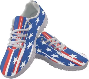 GIFTPUZZ Men Running Shoes Lace Up Athletic Mesh Breathable Casual Sneakers