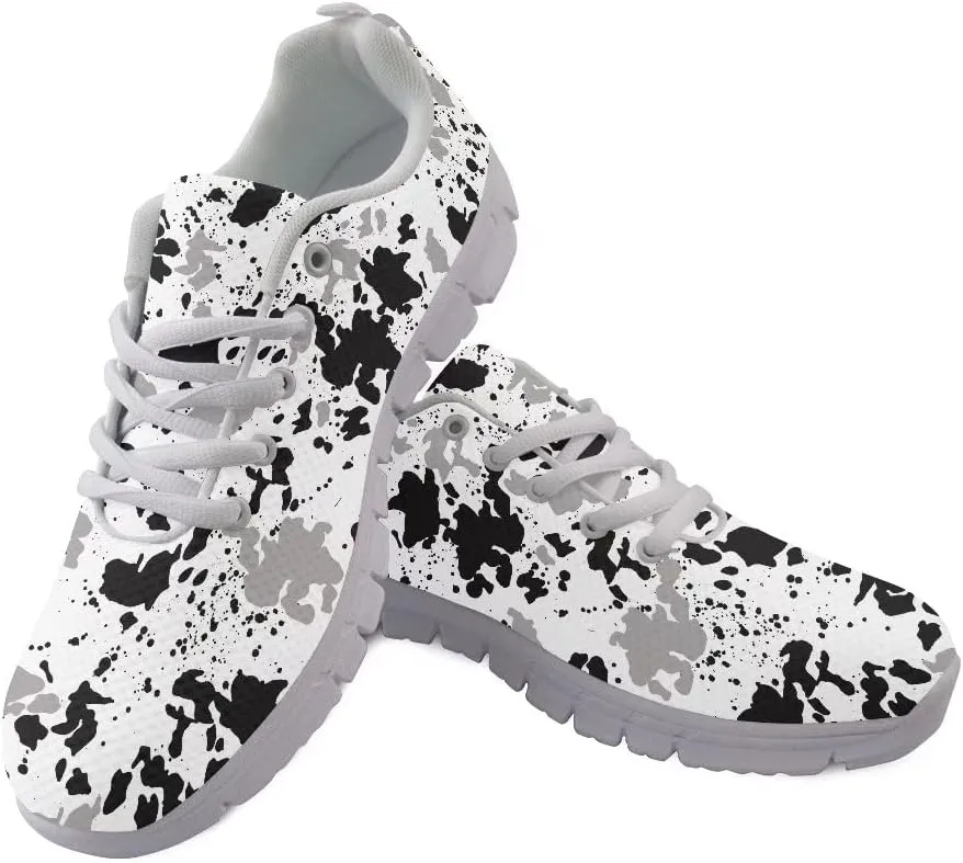 GIFTPUZZ Men Running Shoes Lace Up Athletic Mesh Breathable Casual Sneakers