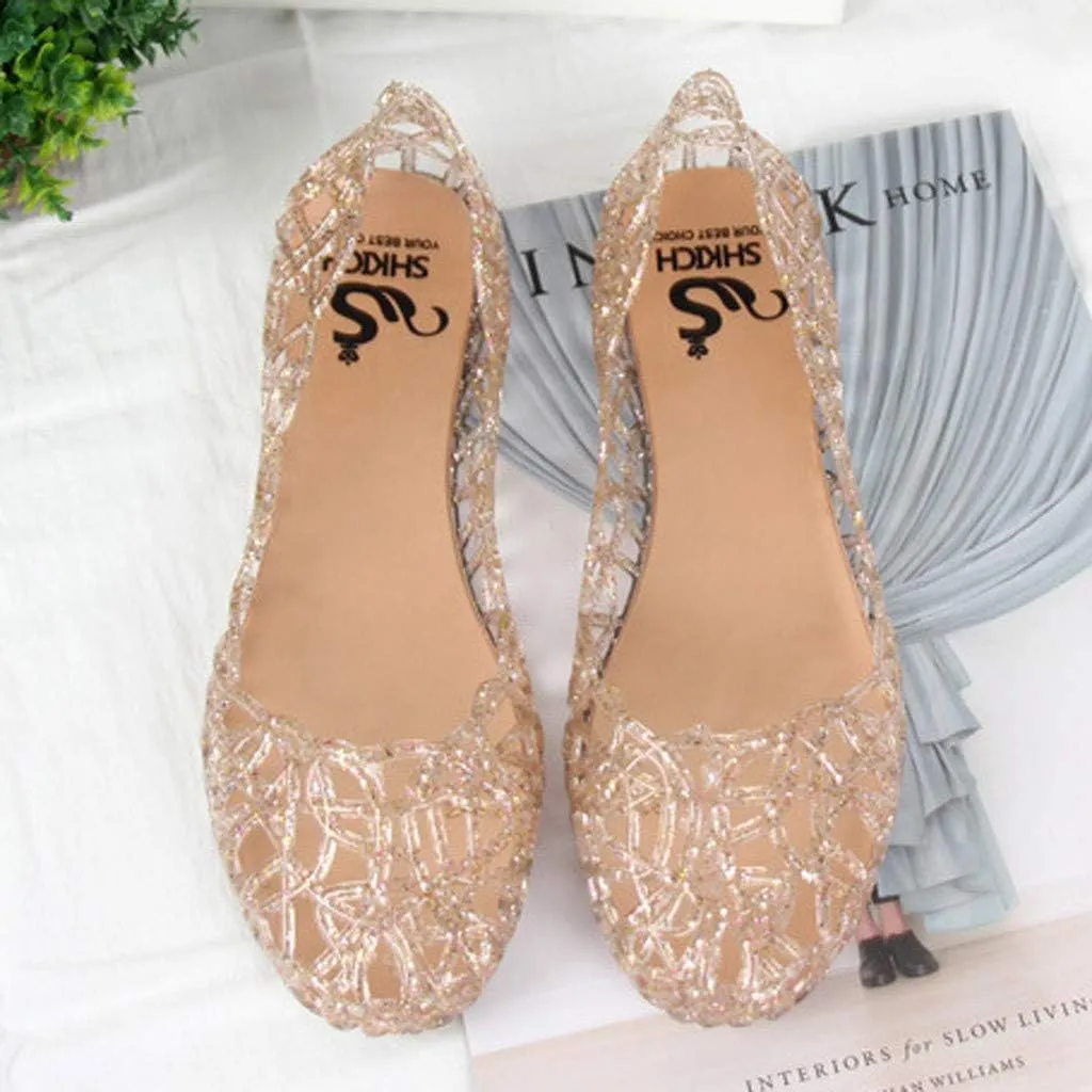 Girl Flat Shoes Slip On Ballet Sandals Breathable Beach Slip Jelly On Hollow Summer Pumps Casual Women's Women's Casual Shoes Espadrilles Workout Gym Outdoor Shoes