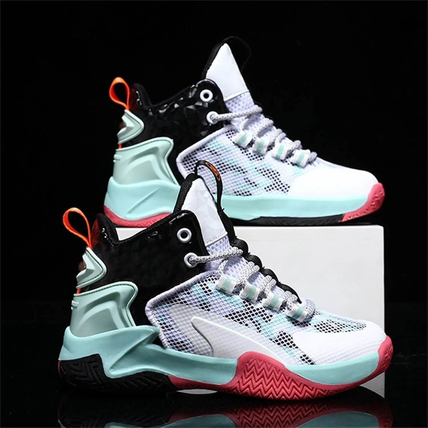 Girls Lightweight Sneakers Kid's Basketball Shoes Boys Sneakers Girls Trainers Comfort High Top Breathable Running Shoes