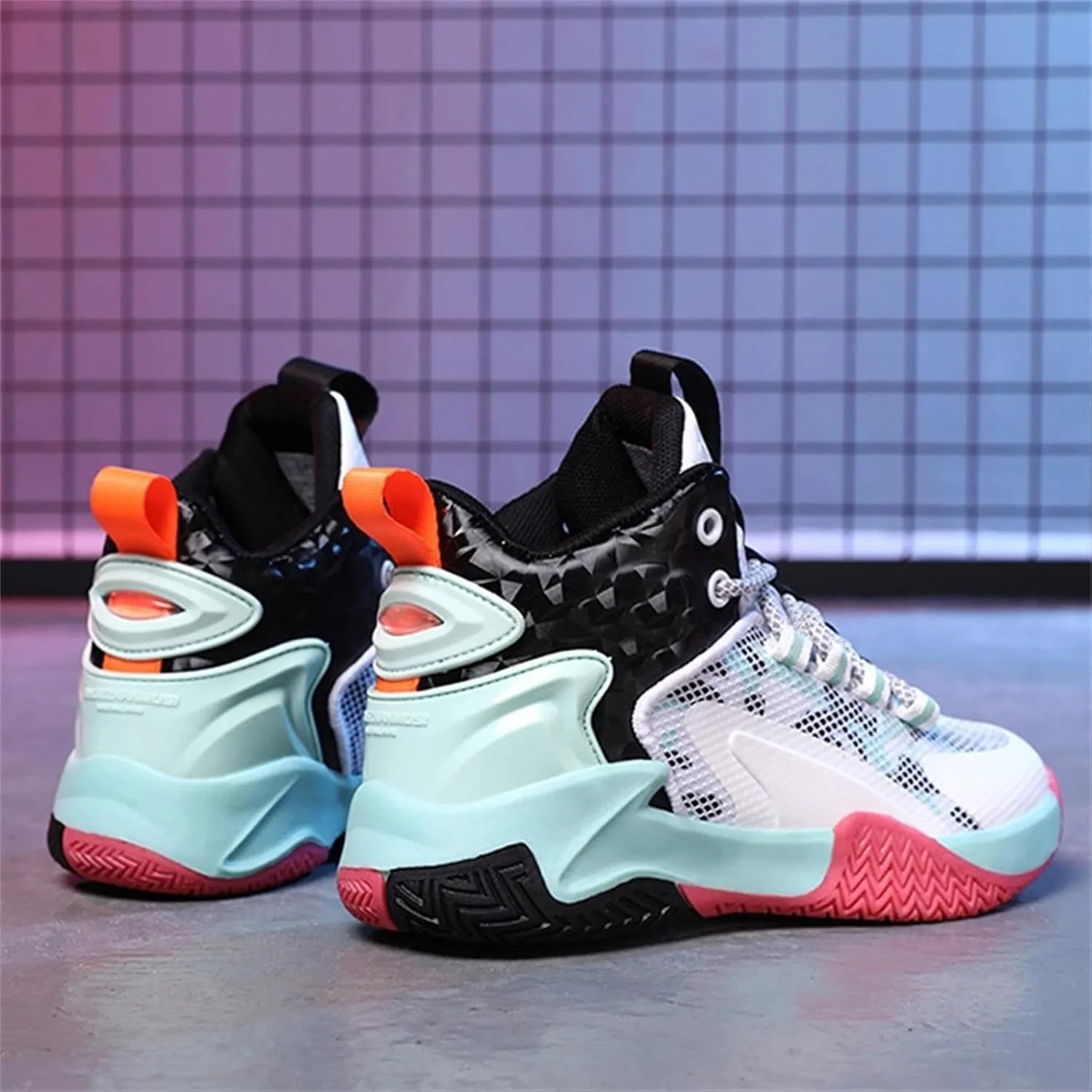 Girls Lightweight Sneakers Kid's Basketball Shoes Boys Sneakers Girls Trainers Comfort High Top Breathable Running Shoes