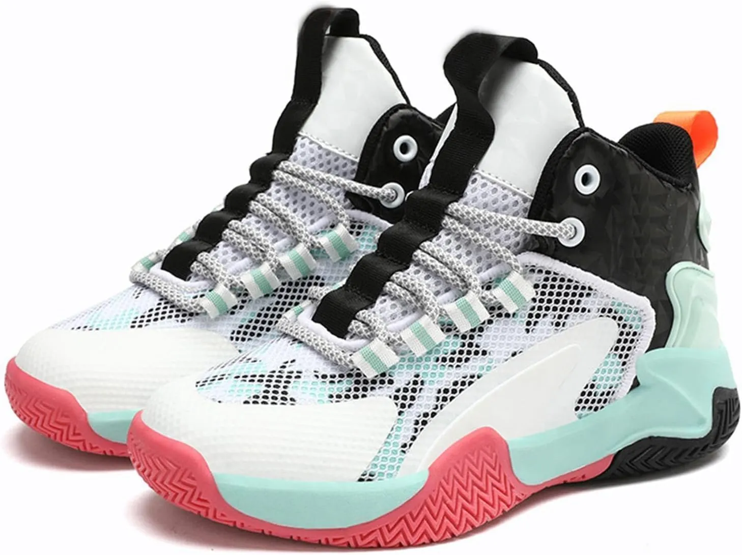 Girls Lightweight Sneakers Kid's Basketball Shoes Boys Sneakers Girls Trainers Comfort High Top Breathable Running Shoes