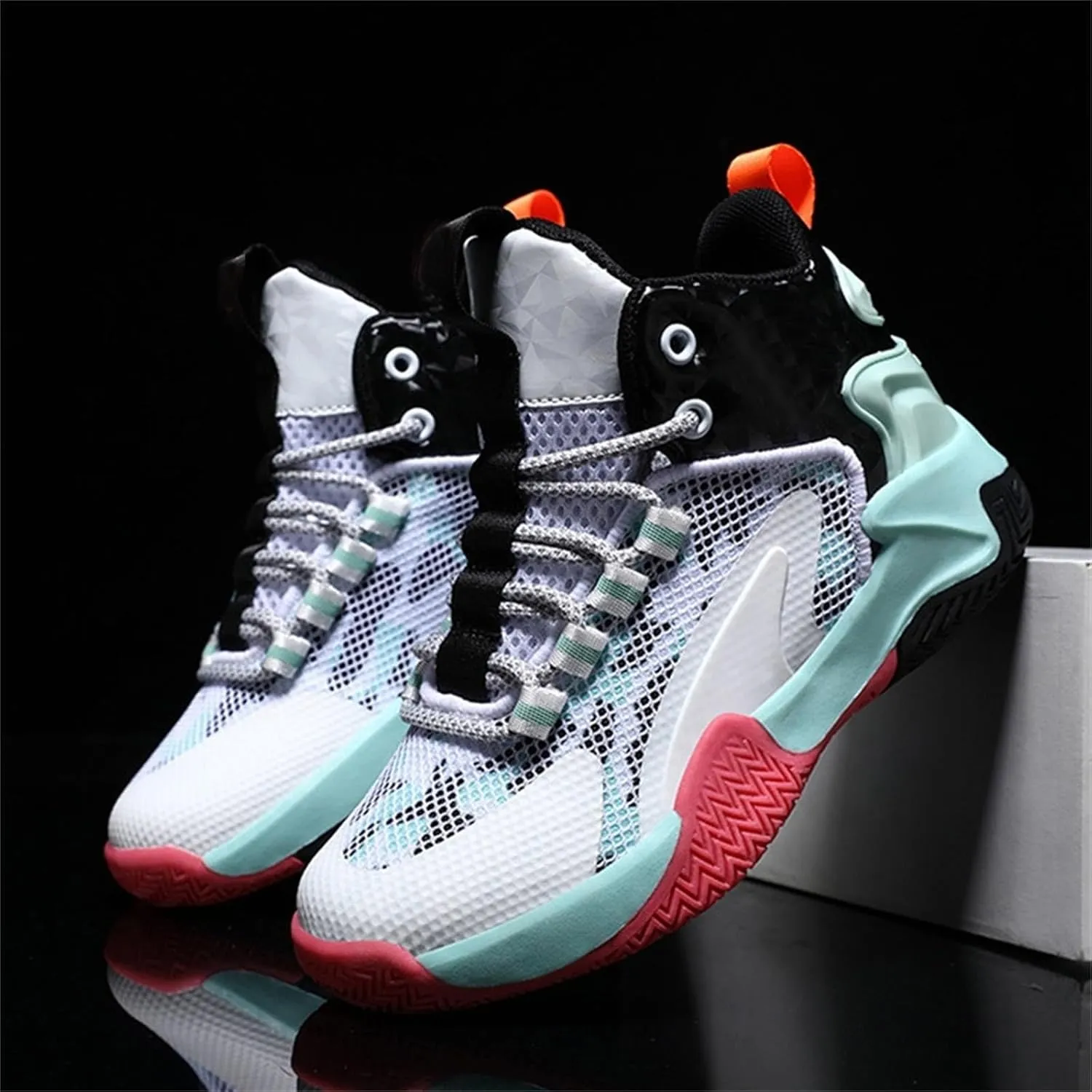 Girls Lightweight Sneakers Kid's Basketball Shoes Boys Sneakers Girls Trainers Comfort High Top Breathable Running Shoes