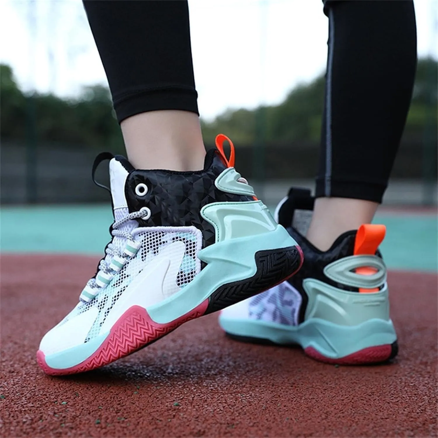 Girls Lightweight Sneakers Kid's Basketball Shoes Boys Sneakers Girls Trainers Comfort High Top Breathable Running Shoes