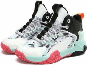 Girls Lightweight Sneakers Kid's Basketball Shoes Boys Sneakers Girls Trainers Comfort High Top Breathable Running Shoes