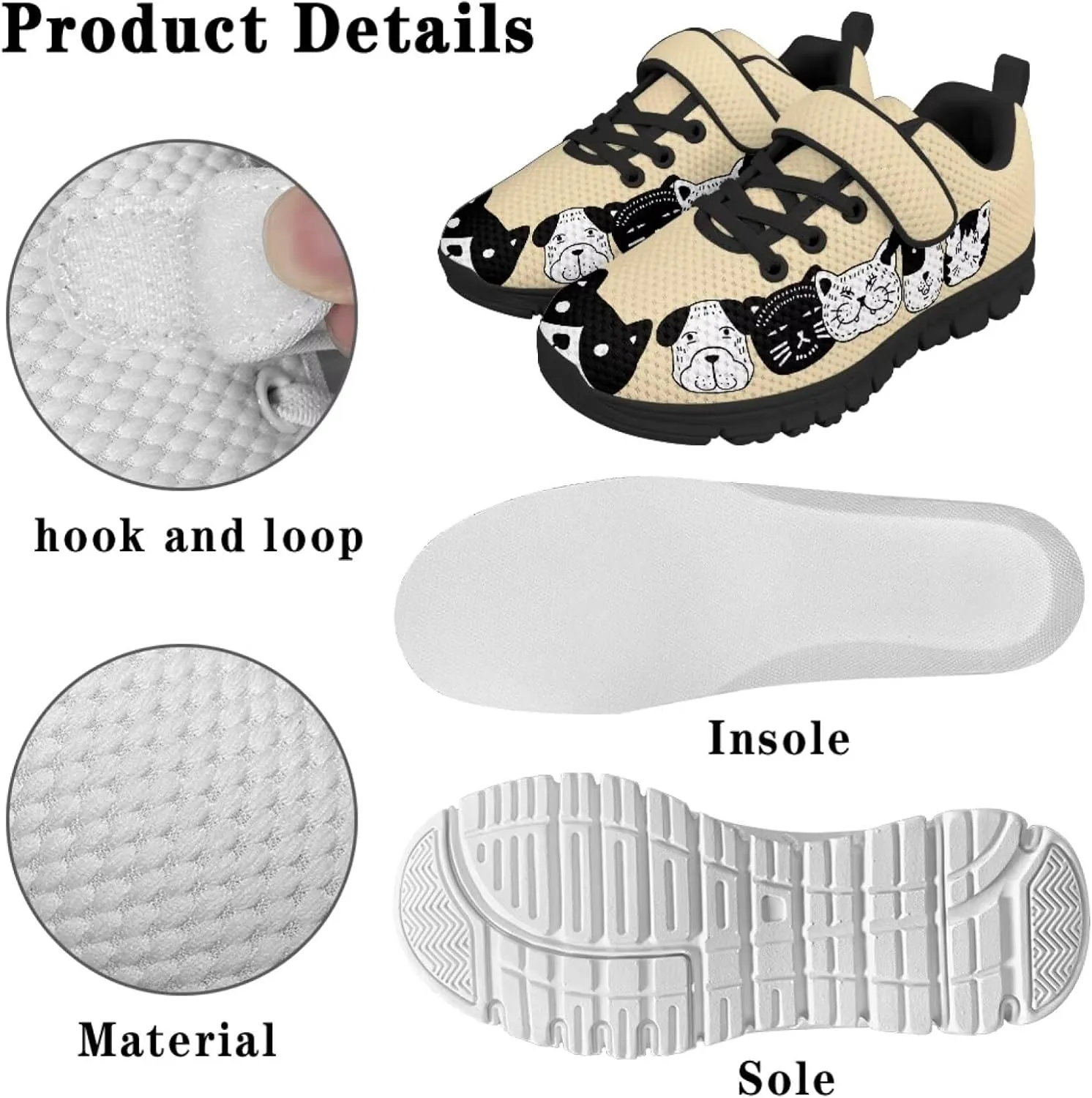 Girls Running Shoes Mesh Gym Tennis Shoes Sneakers Outdoor Athletic Shoes
