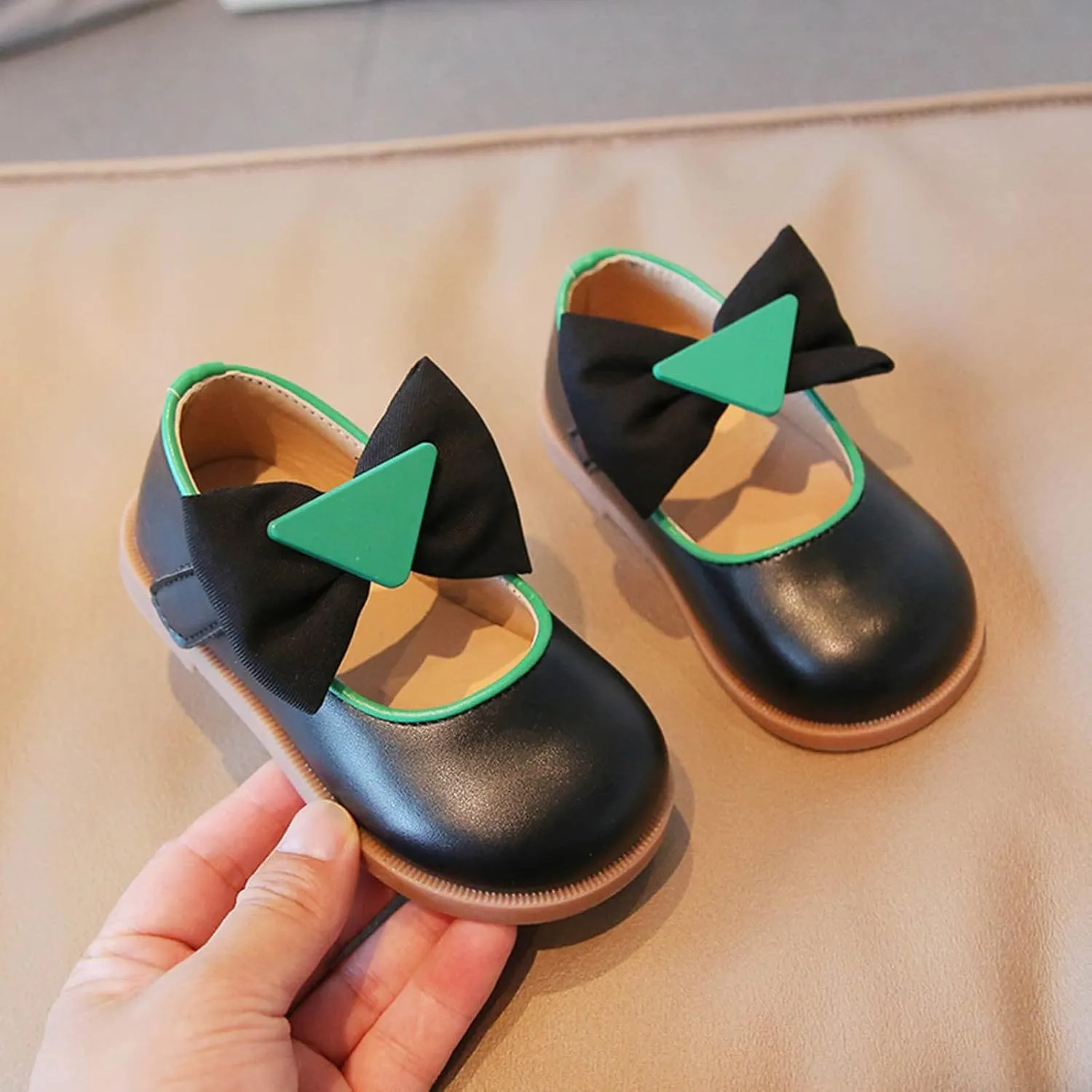 Girly Boots for Girls Fashion Autumn Girls Casual Shoes Thick Bottom Flat Round Toe Bow Hook Loop 1 Apparel