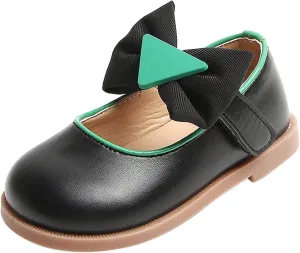 Girly Boots for Girls Fashion Autumn Girls Casual Shoes Thick Bottom Flat Round Toe Bow Hook Loop 1 Apparel